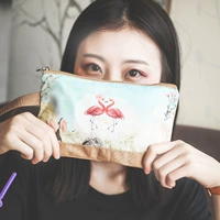 Màn hình lớn điện thoại di động túi xách nữ Hàn Quốc phim hoạt hình dễ thương đồng xu ví vải ly hợp túi dây kéo túi xu lớn công suất lớn ví michael kors