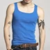 Mùa hè nam vest vest vest không tay vest cá tính vuông cổ áo nam áo ba lỗ trắng Áo vest cotton