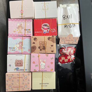 Medium size 8mm folded with hanging head packaging card head 8*6cm jewelry card diy accessories hang tag cardboard bag