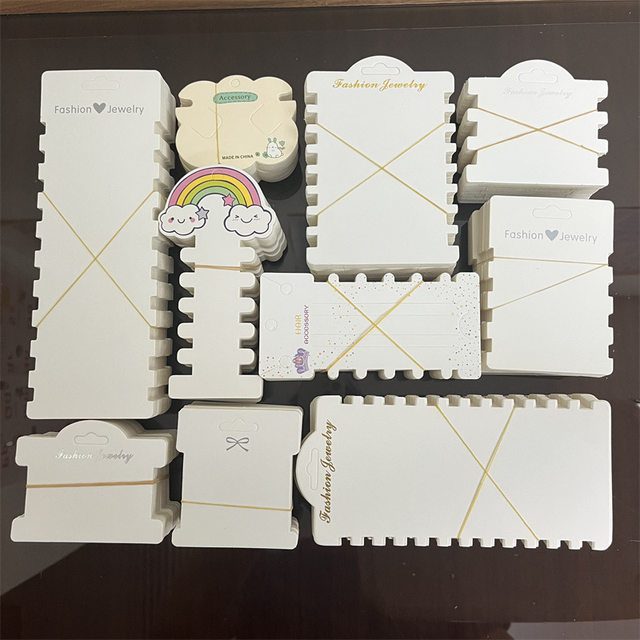 100 pieces! Hair accessories packaging cardboard hairpin card hair band rubber band tag headband cardboard clip I-shaped card