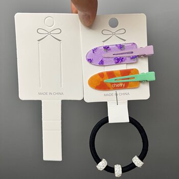 Children's Hair Accessory Set Packaging Card, Hairband Card, DIY Hairpin Tag, Cute Accessories Dual-Use Paper Card