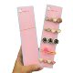 Kp1019 Five-Slot Bunny Hair Clip with Packaging for Street Vendors, Card Holder, Hair Accessory Tag, Cardboard Card Head
