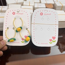 Simple and fresh kp752 small flower series hair band cardboard hair rope clip diy accessories rubber band card tag