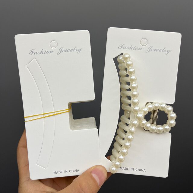 New grabber hair accessories packaging card diy big claw card hair clip stall jewelry vertical card paper large back card