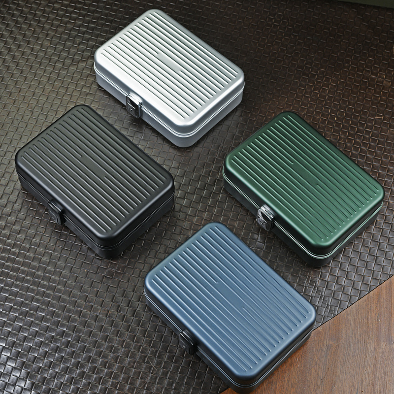 Jewelry Storage Box, High-End All-Metal Lockable Jewelry Box, Watch, Necklace, Ring, Portable Protective Aluminum-Magnesium Alloy Box