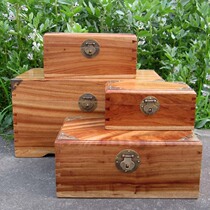  Old material camphor wood jewelry box six-sided full single board storage box Calligraphy and painting moth-proof and insect-proof dressing certificate box