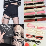 Vintage da đùi chuỗi punk rock phong cách show chân nữ garter