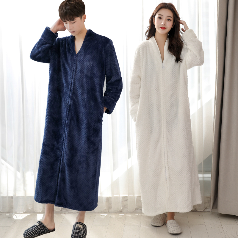 Men's One-Piece Pajamas, Women's Winter Thickened Coral Fleece Pajamas, Japanese Style Lazy Bathrobe, Men's Winter Long Warm Robe Men's One-Piece Pajamas, Women's Winter Thickened Coral Fleece Pajamas, Japanese Style Lazy Bathrobe, Men's Winter Long Warm Robe