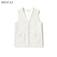 Tailored Little Pearl hand-beaded colorful hoop tweed jacketed layered vest jacket