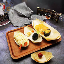 Disposable wooden boat Japanese Paper Boat box sushi boat water Xinxuan cake cooking sushi box Boat snack packing box