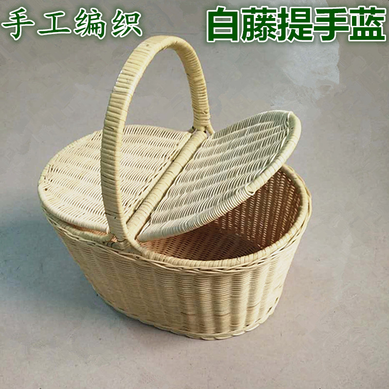 Rattan Chino Dining Basket Outdoor shopping basket Basket Bamboo hand basket Bamboo Basket With Lid To Contain Bamboo Basket Clean Basket