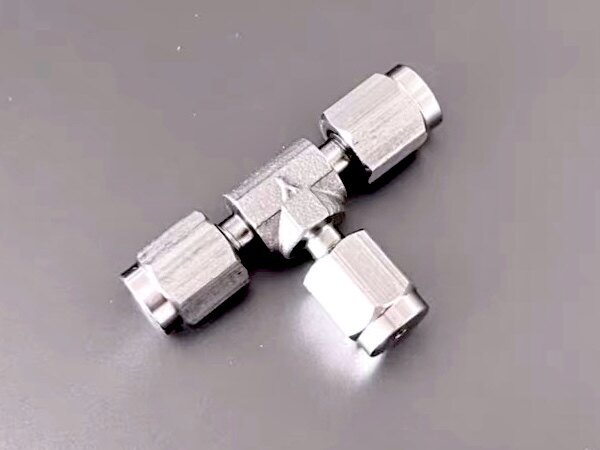 黄铜 不锈钢三通 铜接头 英制1/16英寸 1.6mm 毫米双卡套接头
