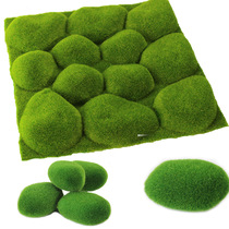  Wedding new forest props Moss stone hair planting stone wedding background wall forest welcome area decoration arrangement