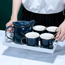 Ceramic teapot with filter Large size large capacity Nordic household lead-free high temperature hotel restaurant afternoon tea