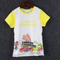 CAMkidds Girls Childrens Clothing Special Cabinet Identical Summer Sport Breathable Casual Cartoon Short Sleeve Cotton T-shirt