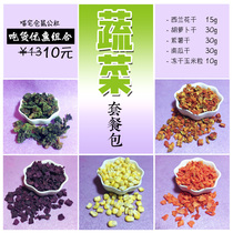 (Meow House) Hamster Eating Vegetable Fruit Snack Bag Apple Purple Potato Pumpkin Carrot Corn Grain Combine