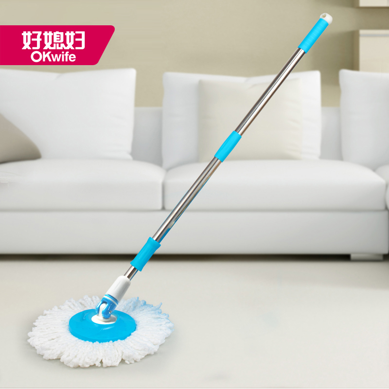 Good Daughter-in-law Swivel Mop Rod Universal Accessories A Set Of Hands Free Wash Rotary mop Home Drag Ground God Instrumental Kitchen