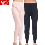 Нижнее белье подходит для мужчин и женщин, хлопковое зимнее термобелье, хлопковые леггинсы, красные черные штаны