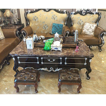 American leather tea table stool stool small square stool low stool sofa stool living room small bench European sofa side climbing