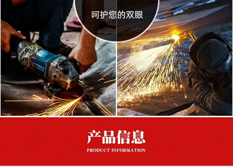 Kính bảo hộ Tianxin T8 được đánh bóng bảo hộ lao động hàn kính râm màu đen trong suốt màu xám cưỡi kính gió và cát kiếng hàn