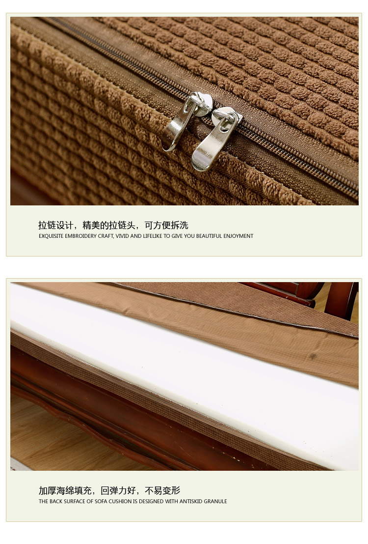 Rắn gỗ đỏ đệm sofa bốn mùa đệm dày xốp trở lại Trung Quốc đệm chống trượt có thể tháo rời và có thể giặt tùy chỉnh mẫu đệm ghế sofa gỗ đẹp