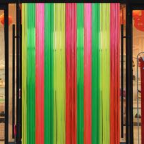 High-end hotel curtains summer shop doors commercial line curtains partition curtains perforated anti-mosquito and fly-free shop hangings