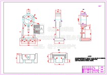Bearing seat inner hole end face milling machine clamp and gland mounting hole drilling machine clamp design with CAD drawing and note