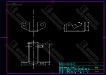 Automobile door hinge stamping die design includes batch in CAD drawing description