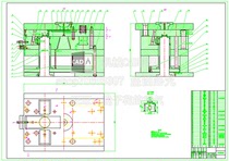 Fire extinguisher end cover plastic injection mold design core pull] including CAD drawings and instructions