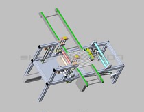 Mosaic paper stickers automatic brushing glue design CAD drawings solidworks three-dimensional model