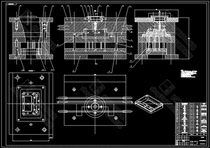 IC card gas meter Ferber housing injection mold design with CAD drawings and notes