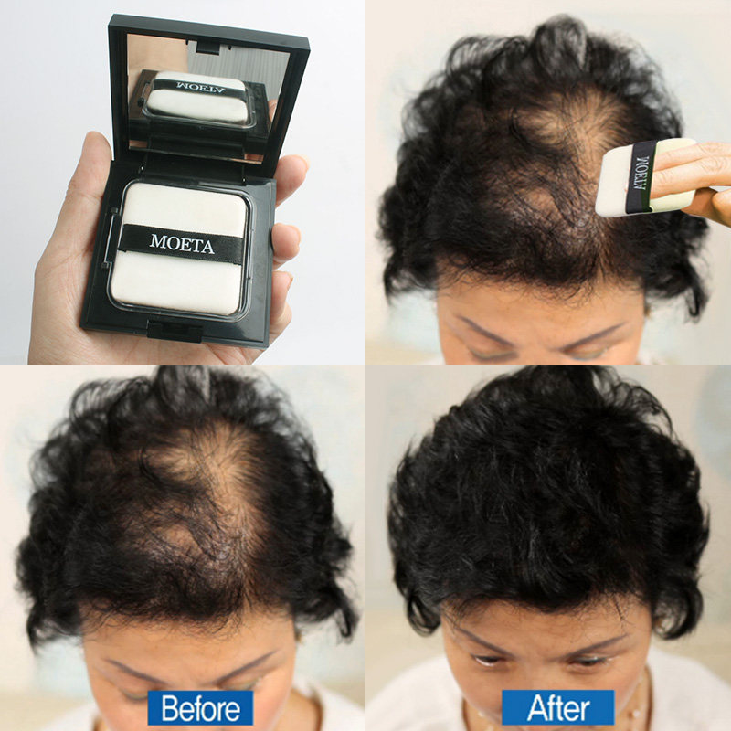 Hair densifying fiber powder becomes denser and denser hair increases hair reissuage wig hairline artifact fills the bun