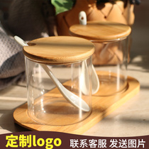 Kitchen glass seasoning box set household combination seasoning bottle oil pot salt jar storage jar seasoning box seasoning bottle