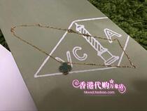 Hong Kong counter live VCA Van Cleef & Arpels Four-leaf Clover 18K gold green Malachite necklace