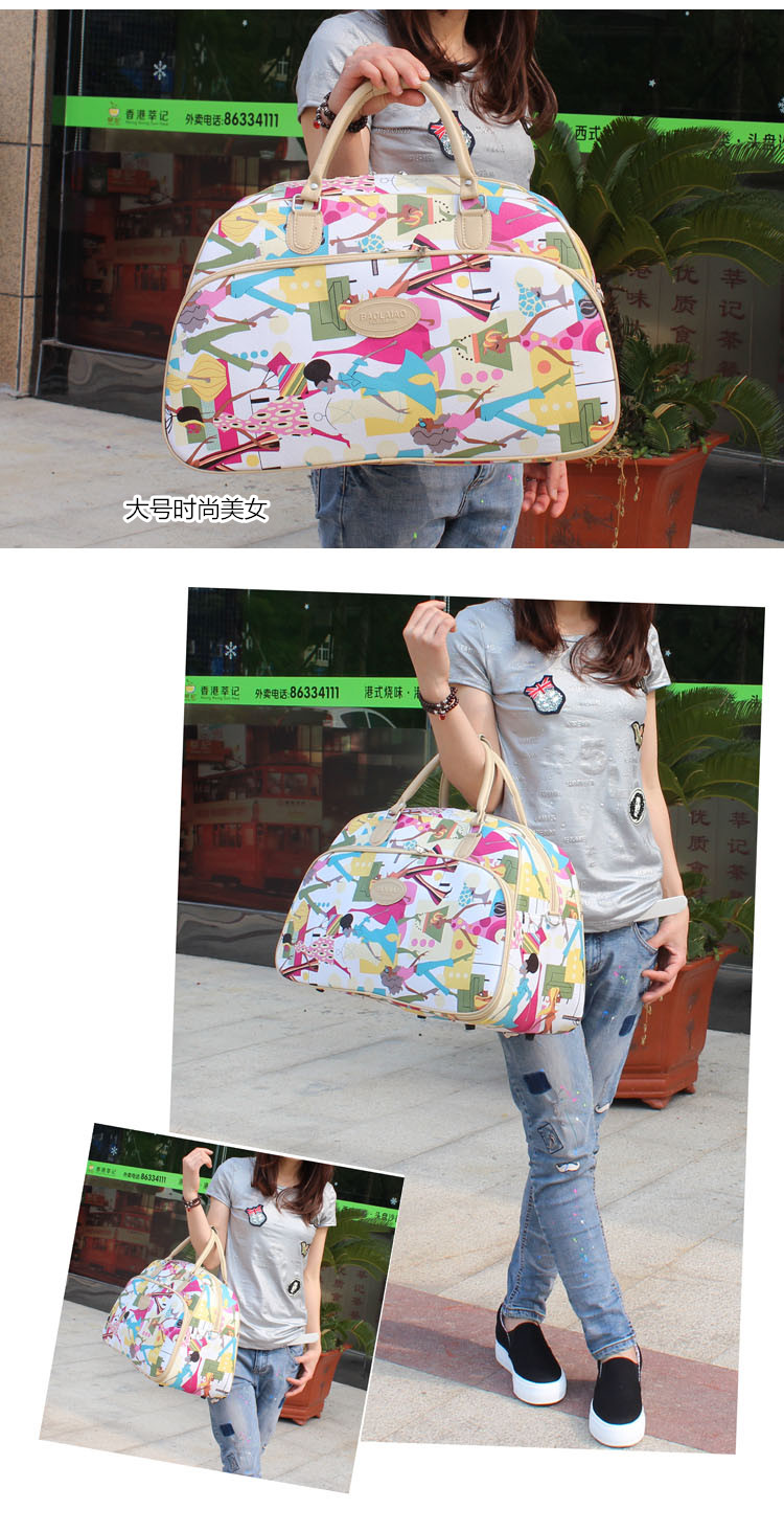 Túi du lịch xách tay PU da chống thấm dung lượng lớn nữ duffel túi kinh doanh du lịch lên máy bay shop bán túi du lịch