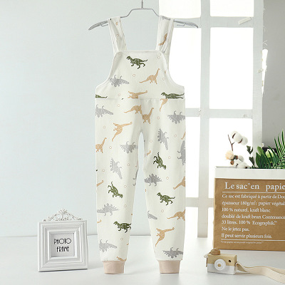 trẻ em mùa đông với eo cao quần ấm bé cộng với bông bụng mở quần bé jumpsuit bông đồ lót.