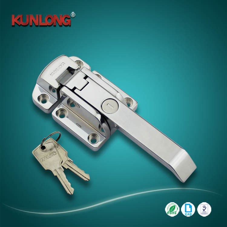 KUNLONG SHANGKUN SK1-093-3 COMPRESSION HANDLE PRESSING DOOR HANDLE WITH LOCK CYLINDER LEVER LOCK CLOSED BOX