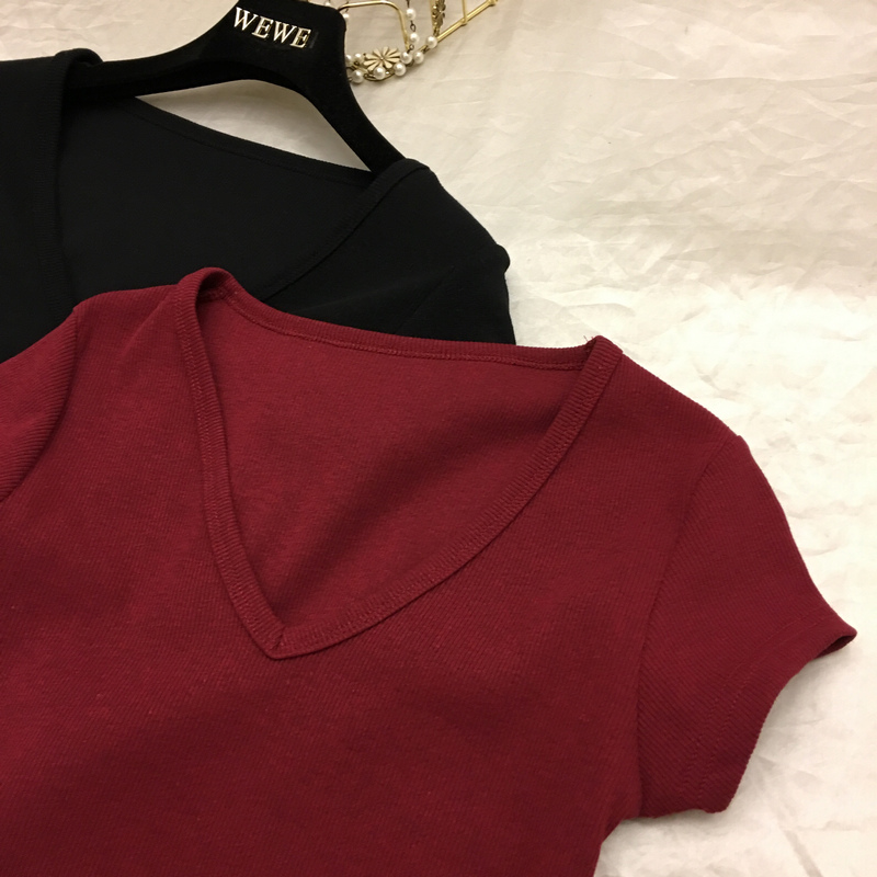 2018 mới mùa xuân và mùa hè Châu Âu và Hoa Kỳ Van cá tính thời trang màu rắn V cổ áo sexy side zipper ngắn Slim dress váy suông