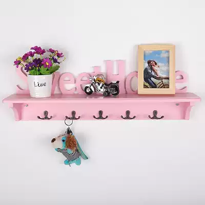 Key storage wall rack adhesive hook a row of creative long strip coat hook wall door porch decoration Wall Wall