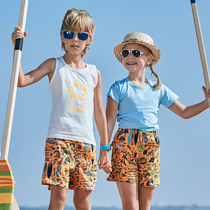 Gailang Children Baby personality beach pants boys loose quick dry seaside resort swimming trunks shorts girls surf pants