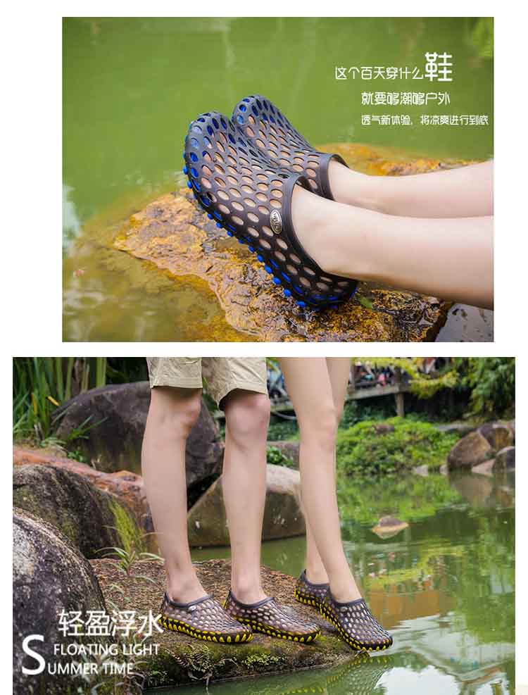 Mùa hè nam lỗ giày dép đi biển dép dép nam phiên bản Hàn Quốc của dép yến sào baotou đôi dép và dép giày sandal nam