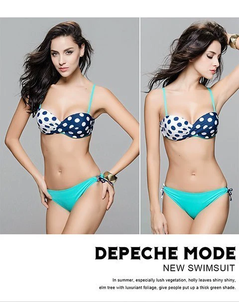 Châu Âu và Hoa Kỳ mới chính hãng tam giác bikini chia tách cà vạt XL XL đĩa thép tấm tập hợp áo tắm nữ - Bikinis