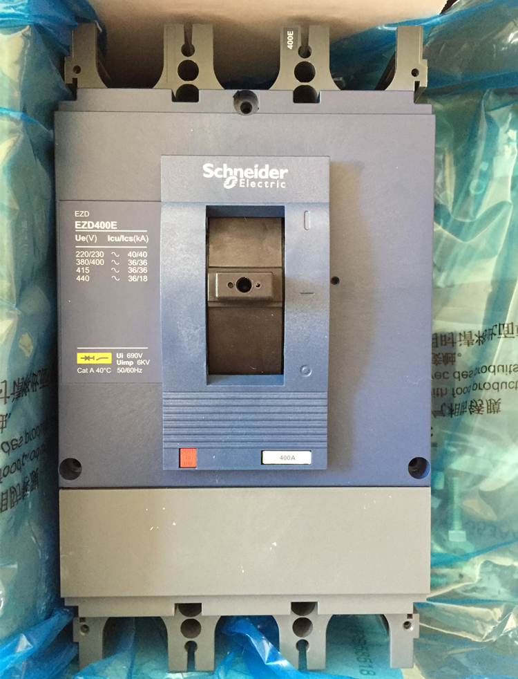 Schneider plastic case circuit breaker EZD400E series 4P350A air switch EZD400E4400K 3P400A