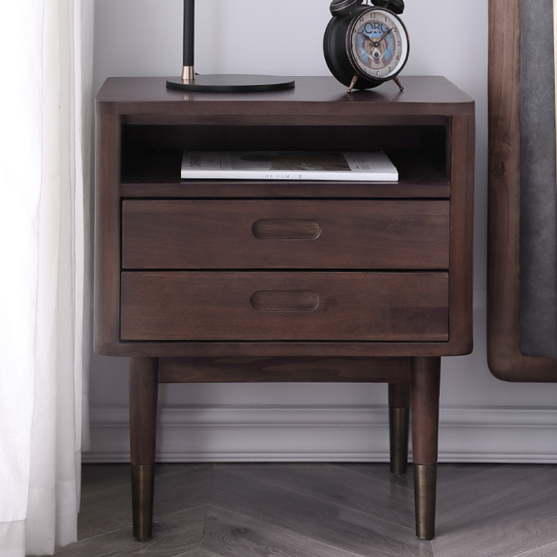 Nordic All-Solid Wood Bed Cabinet Simple Modern Bed Cabinet Bedroom Light Luxury Cabinet Master Bedroom Cabinet