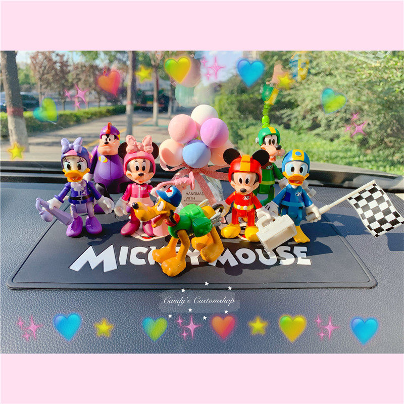 Candy custom Mickey Ni Donald Duck Daisy Chiccititi Racing Scene Car Decoration Car Ornament Women