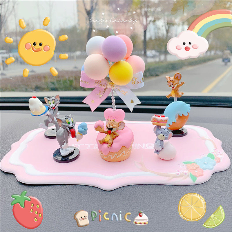 Candy custom Tom & Jerry Cat & Mouse Tom Jerry Sleep Dessert Scene Car Ornament Gift