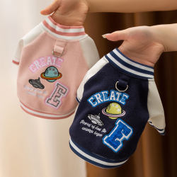Dog Sweatshirt with Traction Ring for Small Puppies, Autumn and Winter Clothing for Pets Like Bichon, Teddy, Schnauzer, and Cats