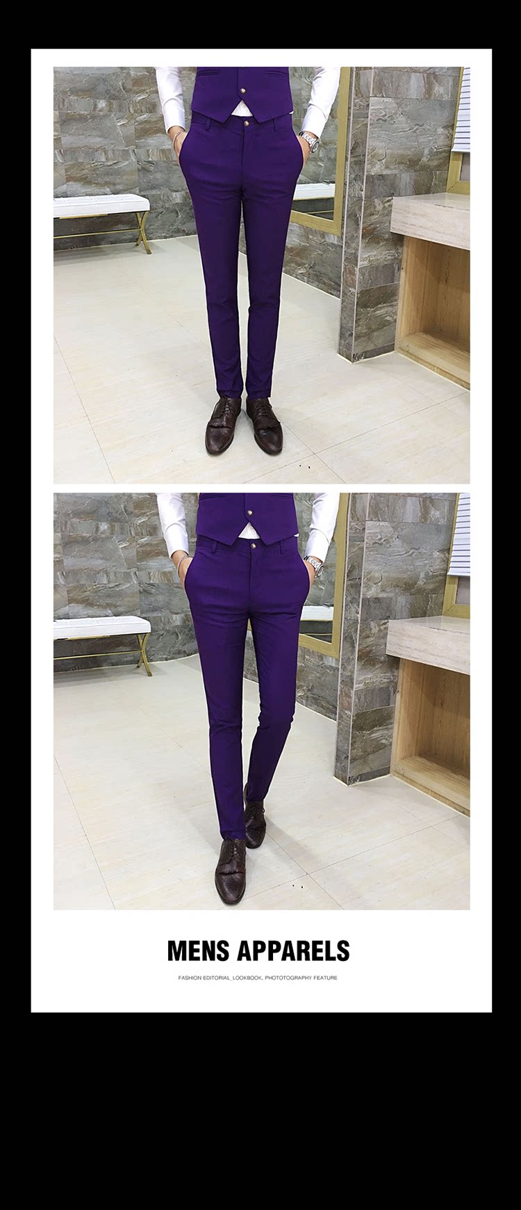 Costume homme en coton pour automne - Ref 1554651 Image 60