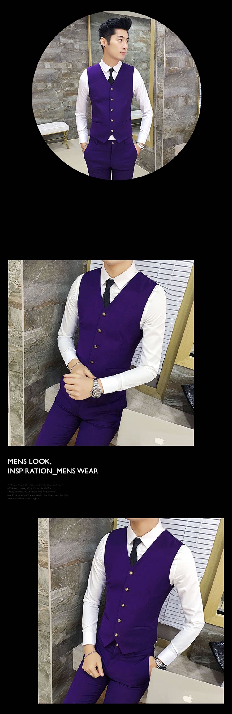 Costume homme en coton pour automne - Ref 1554651 Image 39