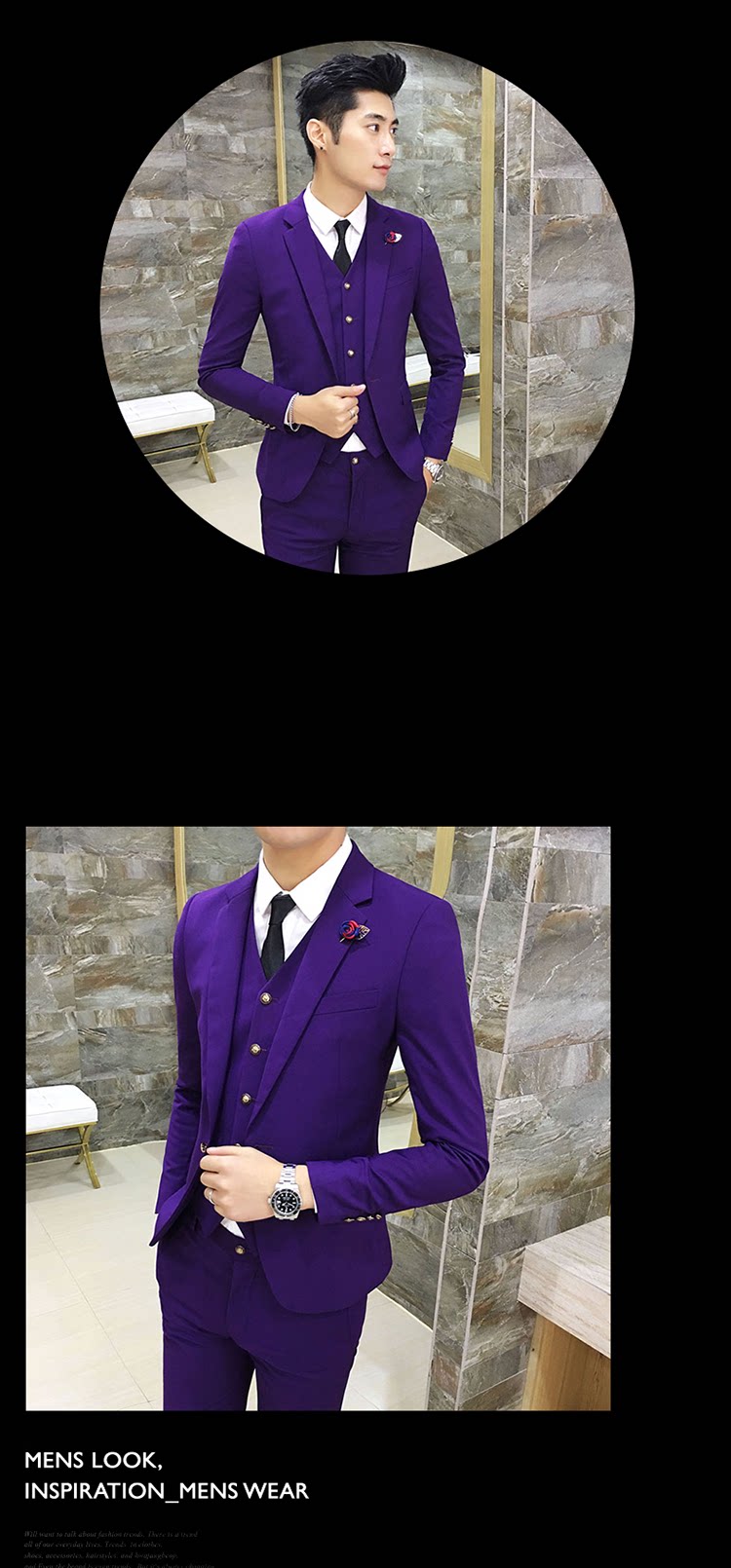 Costume homme en coton pour automne - Ref 1554651 Image 14